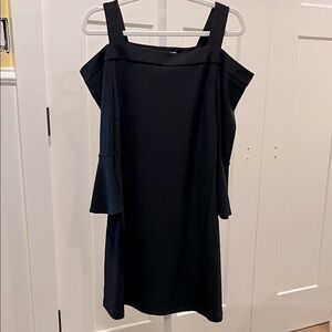 Boston Proper Elegant Black Cold Shoulder Dress